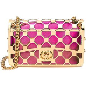 ⚡Women's Pink Evening Elegant Exquisite Metal Hollow Clutch Crossbody Handbag